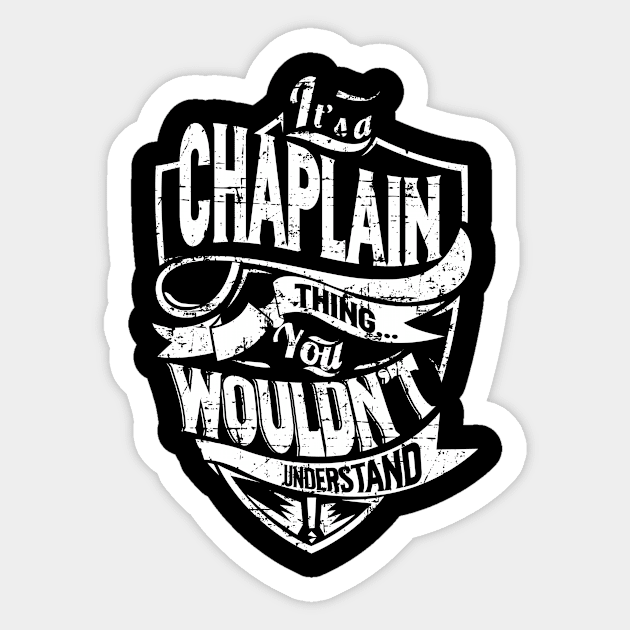 CHAPLAIN Sticker by davidmarisa